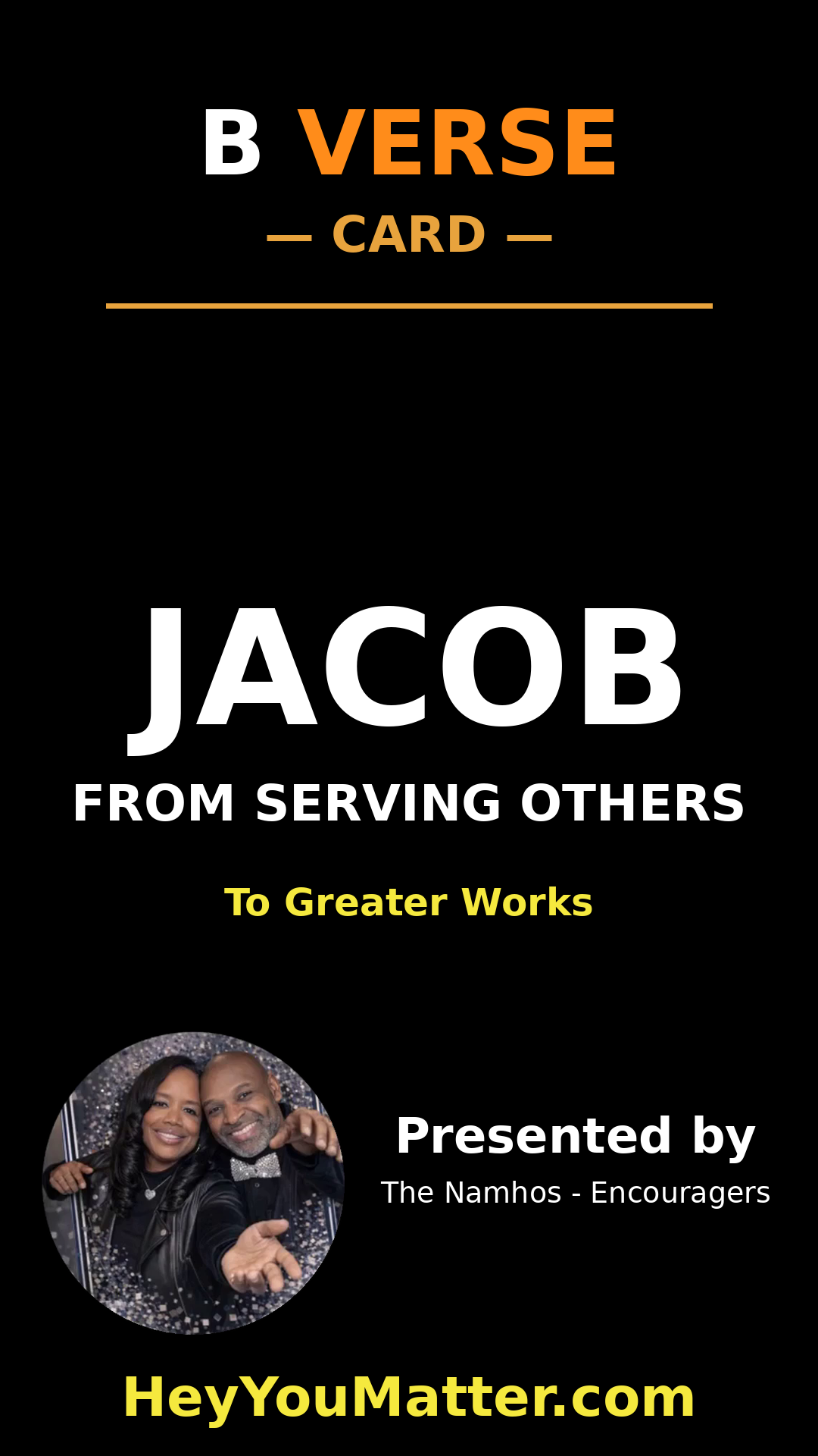A B Verse card for JACOB